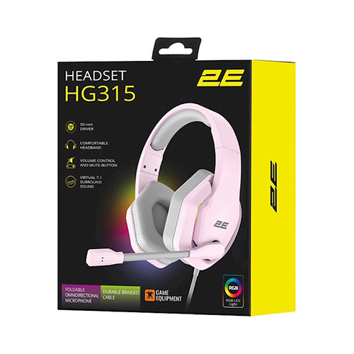 ყურსასმენი - 2E Gaming HG315 7.1 USB-A RGB Pink