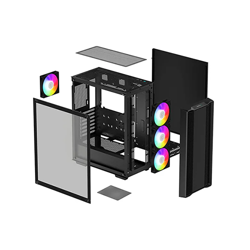 ქეისი - Deep Cool CC560 ARGB V2 - 4x120 Fan ARGB