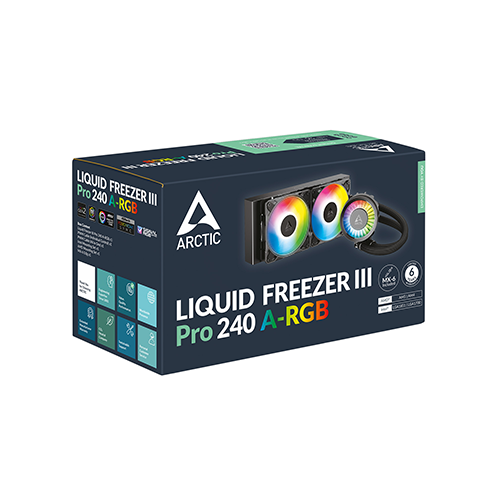 პროცესორის წყლის გაგრილება - Arctic Liquid Freezer III Pro 240 mm ARGB Black