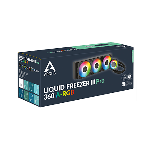 პროცესორის წყლის გაგრილება - Arctic Liquid Freezer III Pro 360 mm ARGB Black