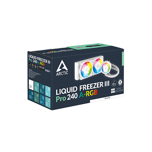 პროცესორის წყლის გაგრილება - Arctic Liquid Freezer III Pro 240 mm ARGB White