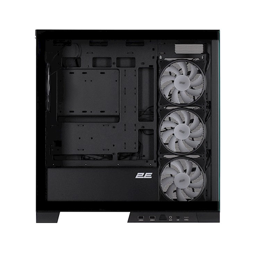 ქეისი + პულტი - 2E Gaming Fantom GK701 Black - 4x120 Fan ARGB