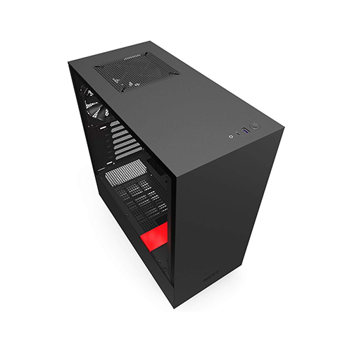 Case - NZXT H510 Black-Red - 2x120 Fan