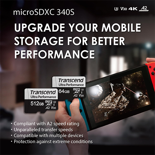 მეხსიერება - Micro SD Card Transcend 512 GB Ultra Performance V30 4K + Adapter