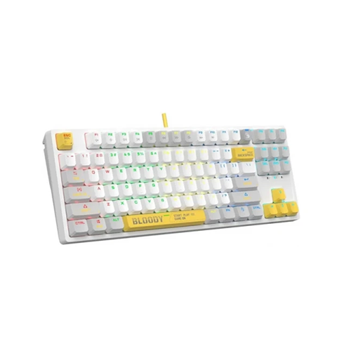 მექანიკური კლავიატურა - A4Tech Bloody S87 RGB Energy White