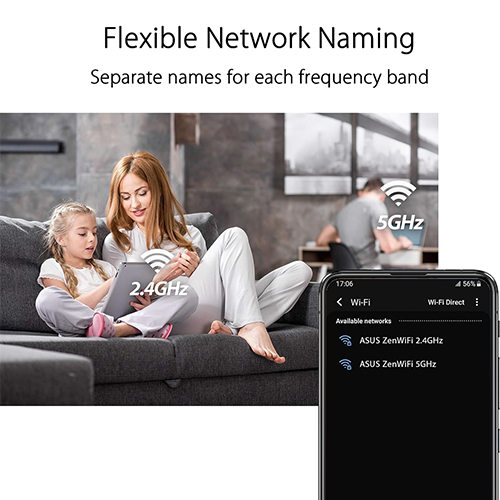 Wi-Fi როუტერი - Asus Zen WI-Fi AX Mini AX1800 Dula-Band Mesh XD4 3 Pack Wi-Fi 6