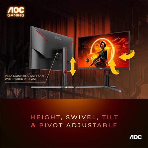 მონიტორი - Aoc Q27G3XMN/BK - 27 Inch / 2K / VA / 180 Hz / 1 Ms