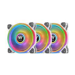 ქეისის გაგრილება - Thermaltake Riing Quad 14 RGB Radiator Fan TT Premium Edition 3x140 Fan White