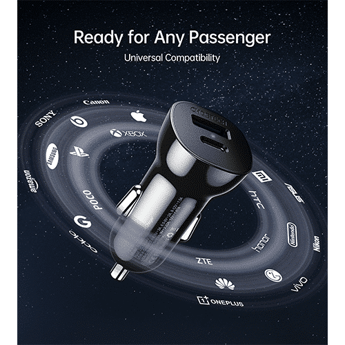 მანქანის დამტენი - Choetech TC0005 QC 3.0 + PD20W 38W Car Charger