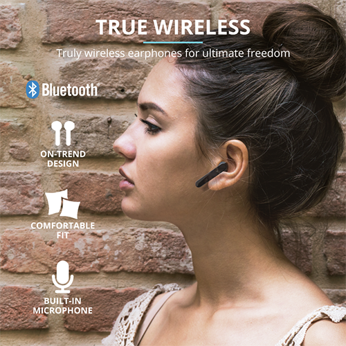 მობილურის Bluetooth ყურსასმენი - Trust Primo Touch BT Earphones Black