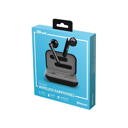 მობილურის Bluetooth ყურსასმენი - Trust Primo Touch BT Earphones Black