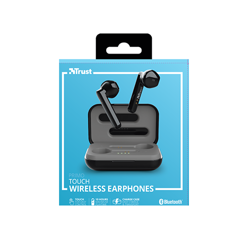 მობილურის Bluetooth ყურსასმენი - Trust Primo Touch BT Earphones Black