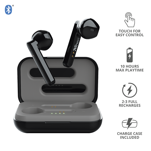 მობილურის Bluetooth ყურსასმენი - Trust Primo Touch BT Earphones Black