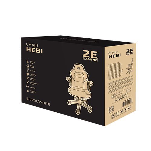 კომპიუტერის სკამი - 2E Gaming Chair Hebi Black-White