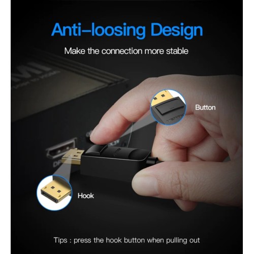 გადამყვანი კაბელი - Display To HDMI კაბელი Vention 1.5მ