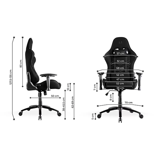 კომპიუტერის სკამი - 2E Gaming Chair Bushido Gen II Dark Grey