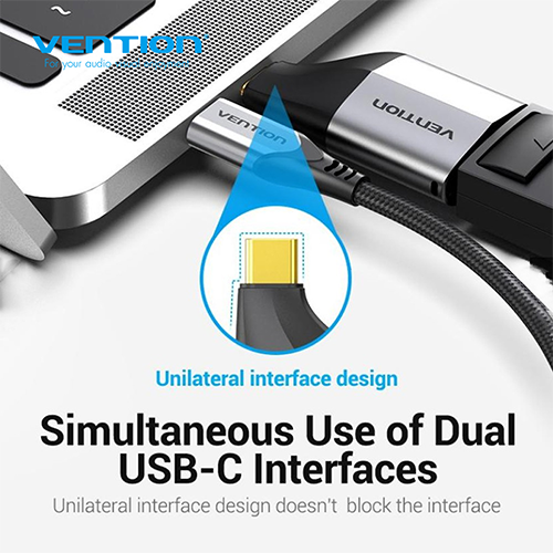 გადამყვანი - Type-C To Display Gray Metal Type Vention