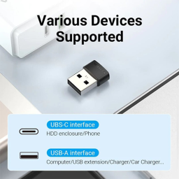 გადამყვანი - USB 2.0 To Type-C Vention