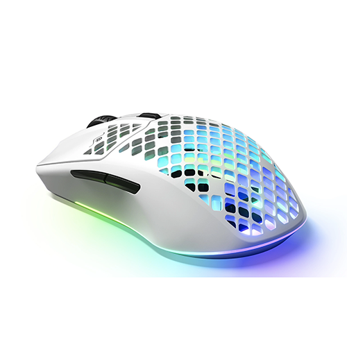 უკაბელო ტენვადი Bluetooth მაუსი - SteelSeries Aerox 3 (2022) RGB Snow White Rechargeable WL BT
