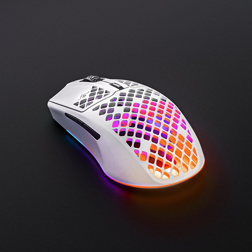 უკაბელო ტენვადი Bluetooth მაუსი - SteelSeries Aerox 3 (2022) RGB Snow White Rechargeable WL BT