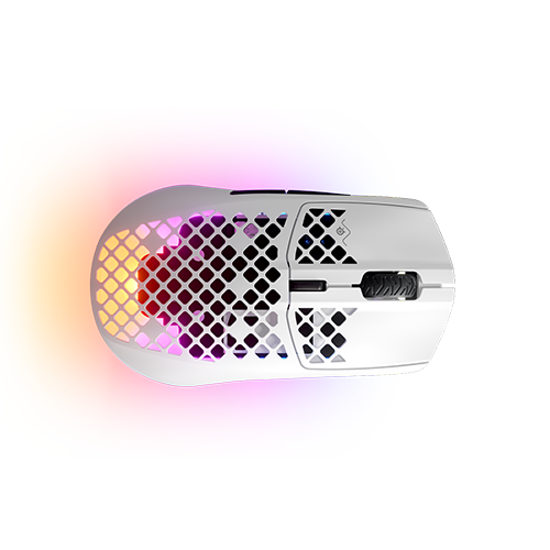 უკაბელო ტენვადი Bluetooth მაუსი - SteelSeries Aerox 3 (2022) RGB Snow White Rechargeable WL BT