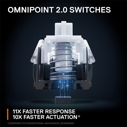 უკაბელო ტენვადი მექანიკური კლავიატურა - SteelSeries Apex Pro TKL (2023) US Rechargable WL BT