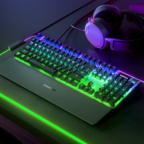 მექანიკური კლავიატურა - SteelSeries Apex 7 Red Switch RU RGB Black