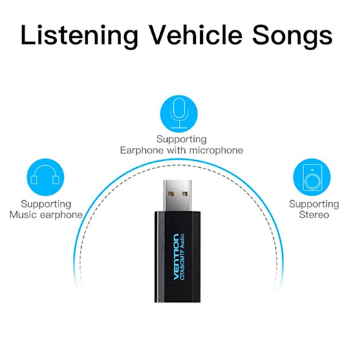 USB ხმის ბარათი - Sound Card Vention 4Pole