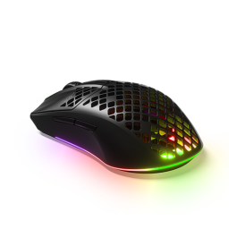 უკაბელო ტენვადი Bluetooth მაუსი - SteelSeries Aerox 3 (2022) RGB Onyx Black Rechargeable WL BT