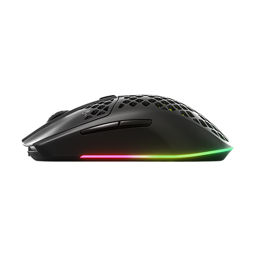 უკაბელო ტენვადი Bluetooth მაუსი - SteelSeries Aerox 3 (2022) RGB Onyx Black Rechargeable WL BT