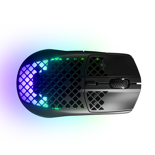 უკაბელო ტენვადი Bluetooth მაუსი - SteelSeries Aerox 3 (2022) RGB Onyx Black Rechargeable WL BT