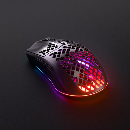 უკაბელო ტენვადი Bluetooth მაუსი - SteelSeries Aerox 3 (2022) RGB Onyx Black Rechargeable WL BT