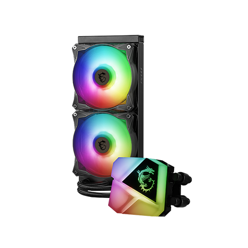 პროცესორის წყლის გაგრილება - Msi Mag Core Liquid C240 240 mm RGB Black