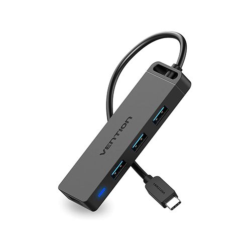 Type-C USB Hub 4 Port - Vention 3.0 ABS Type 0.15მ TGKBB