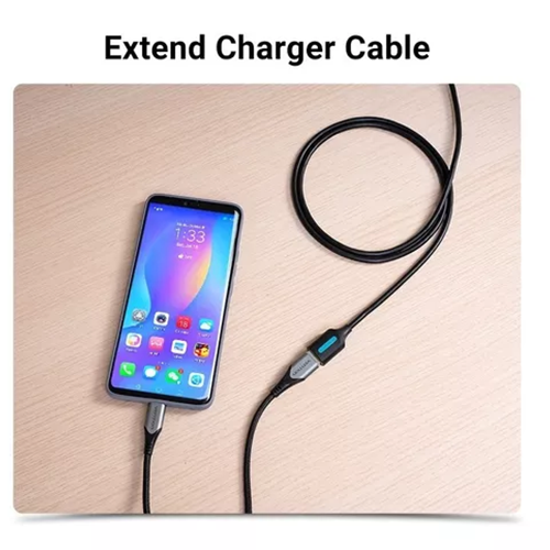 USB დამაგრძელებელი - Vention USB 3.0 Black PVC Type 1.5m