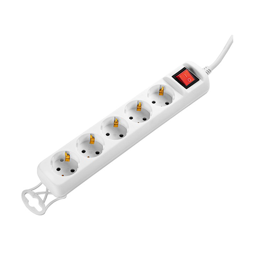 5 პორტიანი დამაგრძელებელი - 2E 5 x Chuko With Switch White 1.5მ