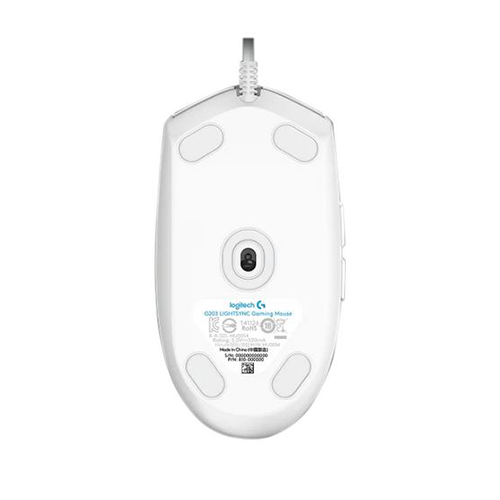 მაუსი - Logitech G203 Lightsync Corded White