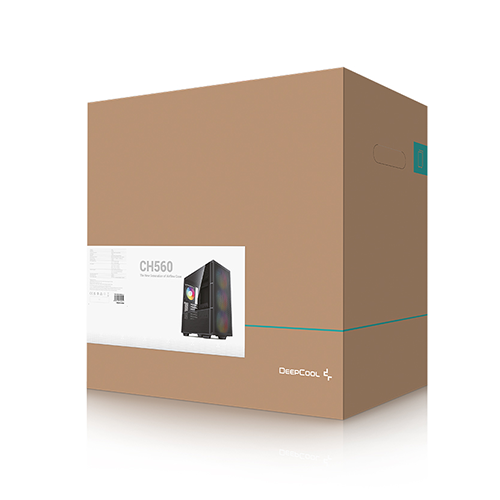 ქეისი - Deep Cool CH560 Black - 4x140 Fan ARGB