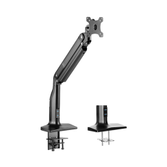 Monitor Mount - 2E Single Monitor Select Spring Assisted Aluminum Monitor Arm With USB