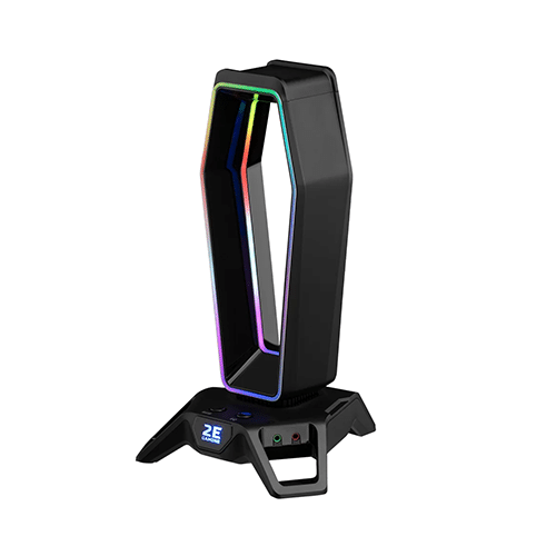 ყურსასმენის სადგამი - 2E Gaming GST330 3in1 RGB 7.1 USB Black