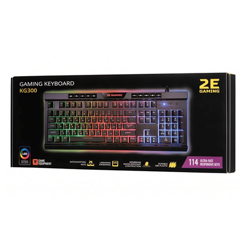 კლავიატურა - 2E Gaming KG300 LED USB Black