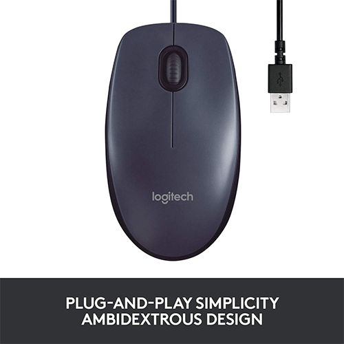 მაუსი - Logitech B100 Corded Black