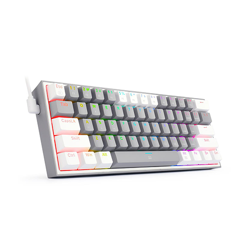 მექანიკური კლავიატურა - Redragon Fizz K617-R Rainbow Grey-White