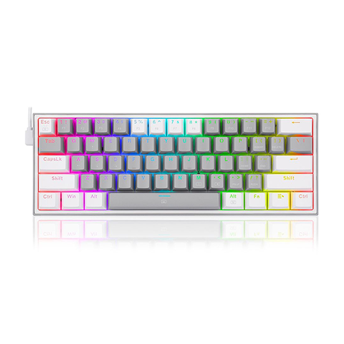 მექანიკური კლავიატურა - Redragon Fizz K617-R Rainbow Grey-White