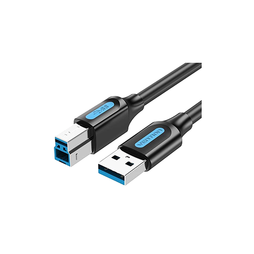 პრინტერის კაბელი - Vention USB 3.0 A Male To B Male Cable 2მ Black PVC Type