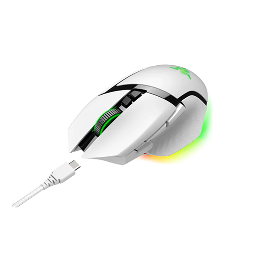 უკაბელო ტენვადი Bluetooth მაუსი - Razer Basilisk V3 Pro RGB USB-A White Rechargeable WL BT
