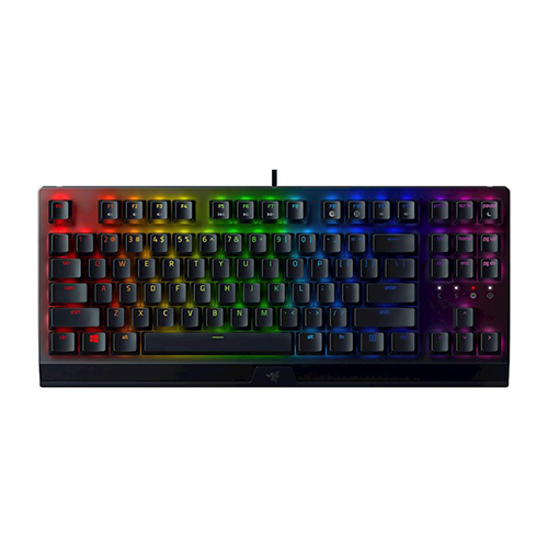 მექანიკური კლავიატურა - Razer BlackWidow V3 TKL Green Switch USB US RGB Black