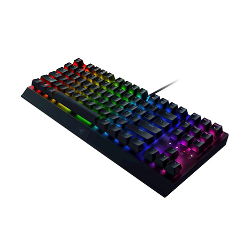 მექანიკური კლავიატურა - Razer BlackWidow V3 TKL Green Switch USB US RGB Black