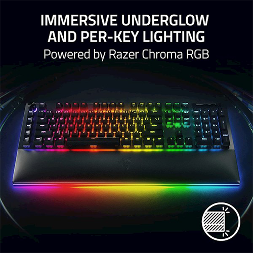 მექანიკური კლავიატურა - Razer BlackWidow V4 Pro RGB Green Switch EN Black