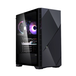 ქეისი - Zalman Z3 Iceberg Black - 2x120 Fan RGB